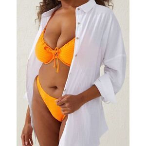 662 Cotton on body swing beach organic cotton Shirt Swim Cover-up WHITE XL $39